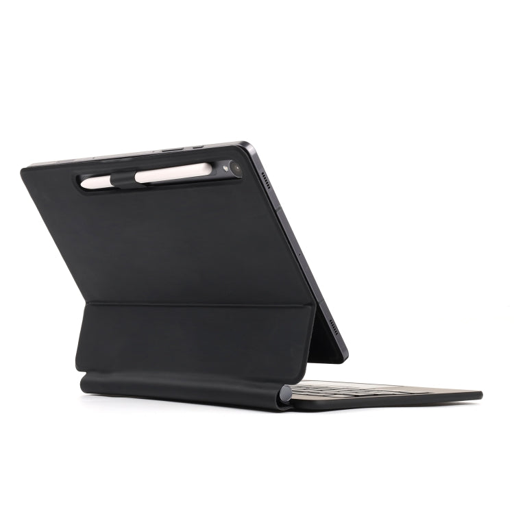 For Samsung Galaxy Tab S10+ / S9 FE+ P810 Magnetic Bluetooth Keyboard Leather Tablet Case(Black)