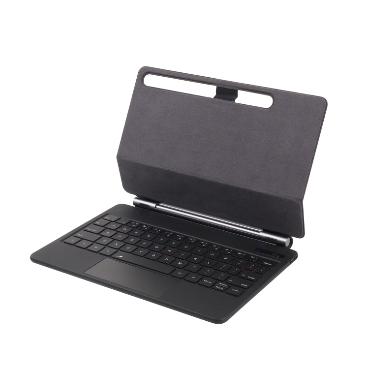 For Samsung Galaxy Tab S10+ / S9 FE+ P810 Magnetic Bluetooth Keyboard Leather Tablet Case(Black)