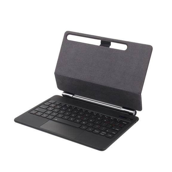For Samsung Galaxy Tab S10+ / S9 FE+ P810 Magnetic Bluetooth Keyboard Leather Tablet Case(Black)