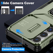 For Samsung Galaxy S25 Ultra 5G Sliding Camshield Holder Phone Case(Alpine Green)