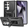 For Samsung Galaxy S25 Ultra 5G Sliding Camshield Holder Phone Case(Black) - free shipping - PMC Jewellery - Order now!