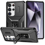 For Samsung Galaxy S25 Ultra 5G Sliding Camshield Holder Phone Case(Black)
