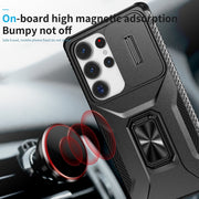 For Samsung Galaxy S25 Ultra 5G Sliding Camshield Holder Phone Case(Black)