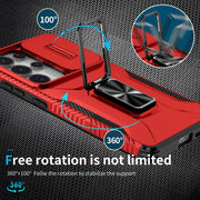 For Samsung Galaxy S25 Ultra 5G Sliding Camshield Holder Phone Case(Red)