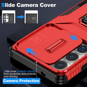 For Samsung Galaxy S25 Ultra 5G Sliding Camshield Holder Phone Case(Red)