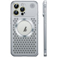For iPhone 16 Pro Max Spring Buckle MagSafe Magnetic Metal Aromatherapy Phone Case(Silver) - free shipping - PMc TechLife - Order now!