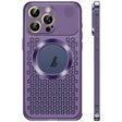 For iPhone 16 Pro Max Spring Buckle MagSafe Magnetic Metal Aromatherapy Phone Case(Purple) - free shipping - PMc TechLife - Order now!