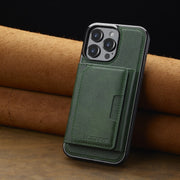 For iPhone 16 Pro Max LC.IMEEKE L5 Series Detachable RFID Card Bag Magsafe Phone Case(Green)