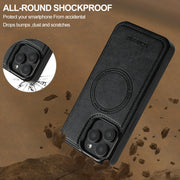 For iPhone 16 Pro LC.IMEEKE L5 Series Detachable RFID Card Bag Magsafe Phone Case(Black)