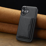 For iPhone 16 Plus LC.IMEEKE L5 Series Detachable RFID Card Bag Magsafe Phone Case(Black)