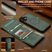 For iPhone 16 Plus LC.IMEEKE L5 Series Detachable RFID Card Bag Magsafe Phone Case(Green)