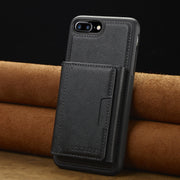 For iPhone 16e LC.IMEEKE L5 Series Detachable RFID Card Bag Magsafe Phone Case(Black)