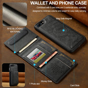 For iPhone 16e LC.IMEEKE L5 Series Detachable RFID Card Bag Magsafe Phone Case(Black)