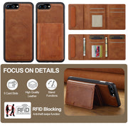For iPhone 16e LC.IMEEKE L5 Series Detachable RFID Card Bag Magsafe Phone Case(Brown)