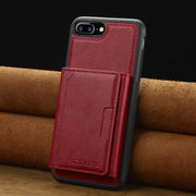 For iPhone 16e LC.IMEEKE L5 Series Detachable RFID Card Bag Magsafe Phone Case(Red)