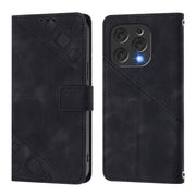 For Doogee N55 Plus Skin-feel Embossed Leather Phone Case(Black)