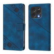 For Doogee N55 Plus Skin-feel Embossed Leather Phone Case(Blue)