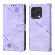 For Doogee N55 Plus Skin-feel Embossed Leather Phone Case(Light Purple)