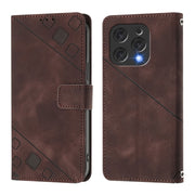 For Doogee N55 Plus Skin-feel Embossed Leather Phone Case(Brown)