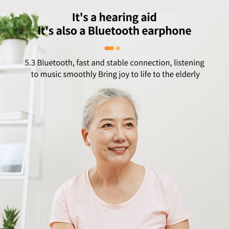 Bluetooth 5.3 In-ear AI Smart Recognition Hearing Aid(White)