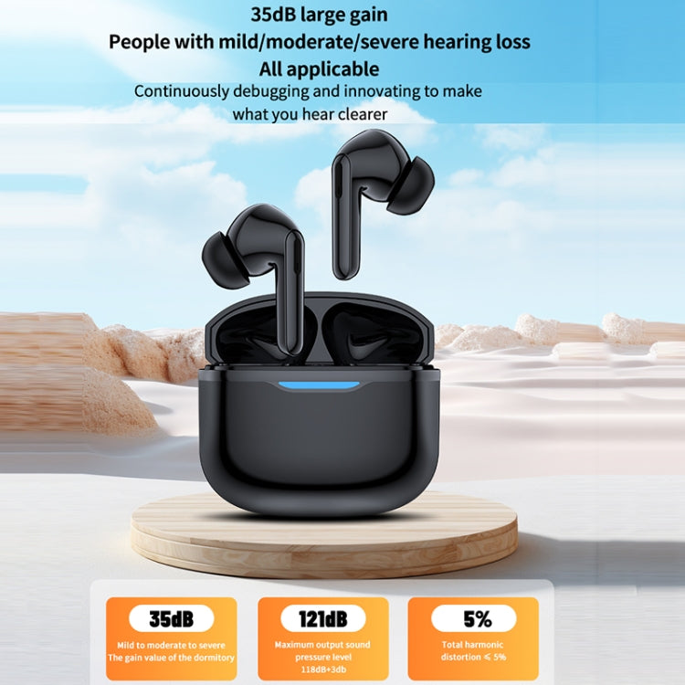 Bluetooth 5.3 In-ear AI Smart Recognition Hearing Aid(White)