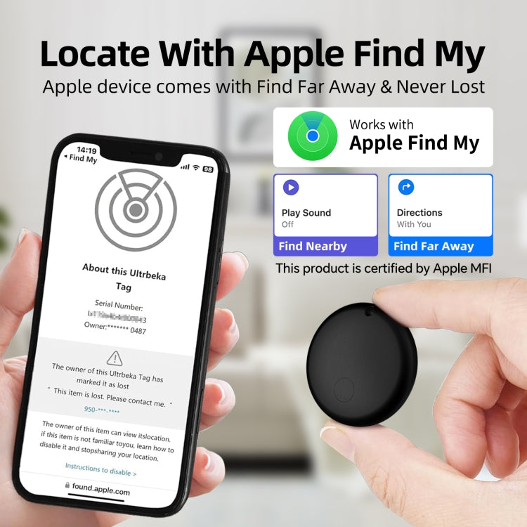 F8 Water-resistant Global Location Tracker Anti-lost Device(Black)