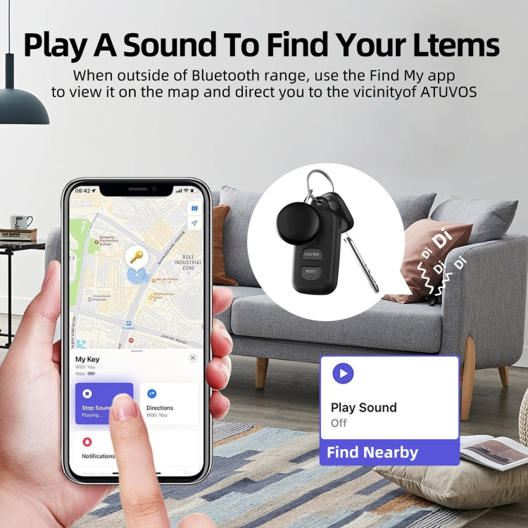 F8 Water-resistant Global Location Tracker Anti-lost Device(Black)