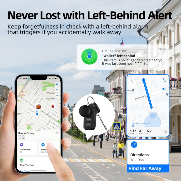F8 Water-resistant Global Location Tracker Anti-lost Device(Black)