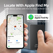 F9 Mirror Surface Ultra-thin Card Type Location Tracker Anti-lost Device(Black)