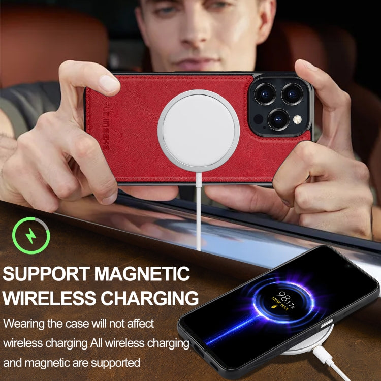 For iPhone 16 Pro Max LC.IMEEKE Magsafe Phone Case(Red)