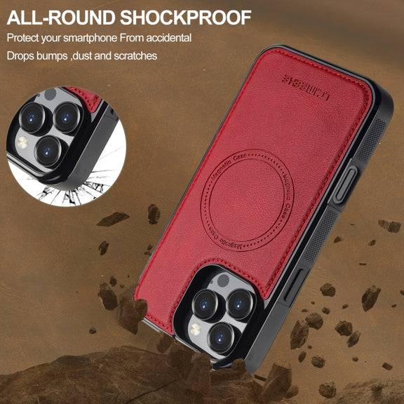 For iPhone 16 Pro LC.IMEEKE Magsafe Phone Case(Red)