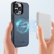 For iPhone 16 Pro LC.IMEEKE Magsafe Phone Case(Blue)