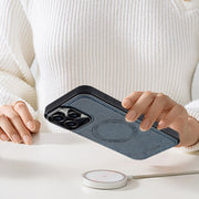 For iPhone 16 Pro LC.IMEEKE Magsafe Phone Case(Blue)