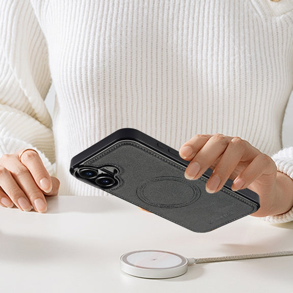 For iPhone 16 LC.IMEEKE Magsafe Phone Case(Black)