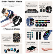 ZW36A 1.83 inch BT Call Smart Watch, Blood oxygen / Blood Pressure / Heart Rate(Blue)