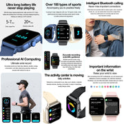 ZW36A 1.83 inch BT Call Smart Watch, Blood oxygen / Blood Pressure / Heart Rate(Black)