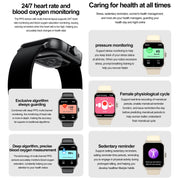 ZW36A 1.83 inch BT Call Smart Watch, Blood oxygen / Blood Pressure / Heart Rate(Black)