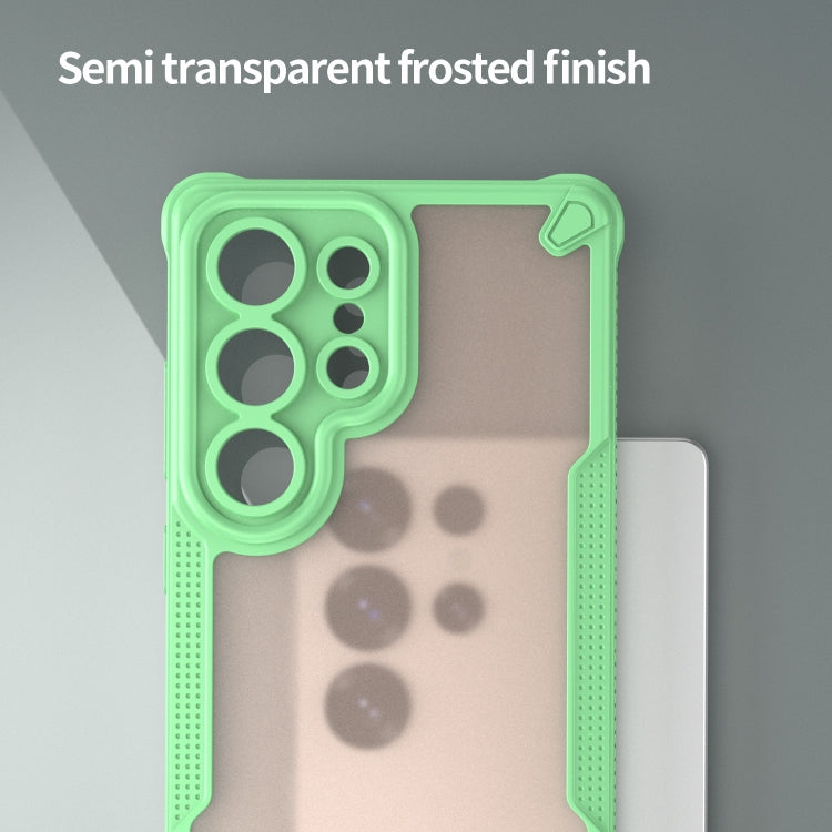 For Samsung Galaxy S25 Ultra 5G Armor Glaze PC Hybrid TPU Phone Case(Green)