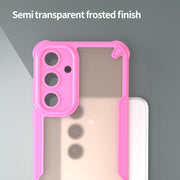 For Samsung Galaxy S25+ 5G Armor Glaze PC Hybrid TPU Phone Case(Pink)