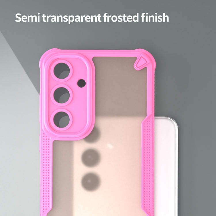 For Samsung Galaxy S25+ 5G Armor Glaze PC Hybrid TPU Phone Case(Pink)