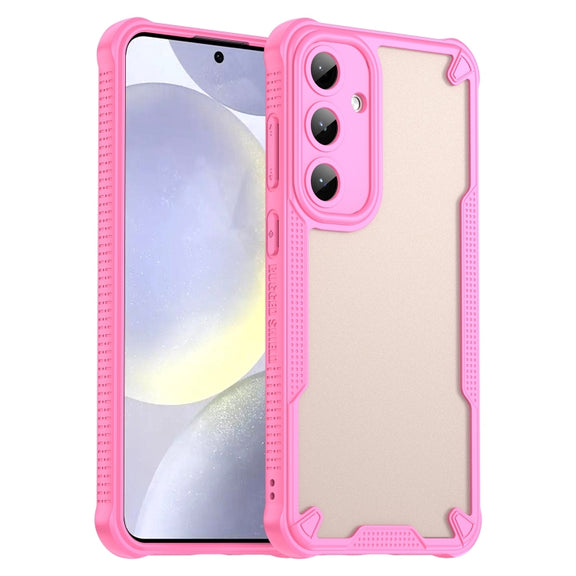 For Samsung Galaxy S25+ 5G Armor Glaze PC Hybrid TPU Phone Case(Pink)