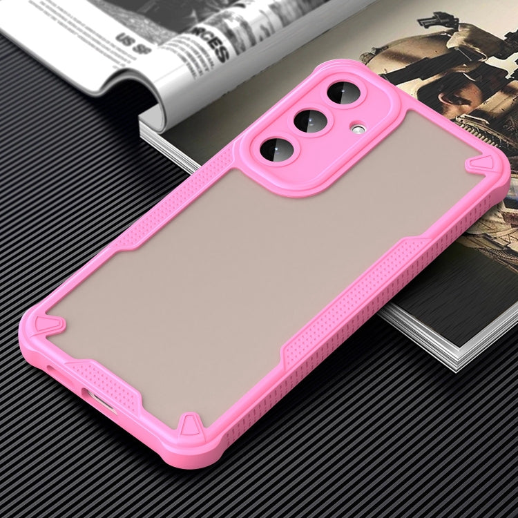 For Samsung Galaxy S25+ 5G Armor Glaze PC Hybrid TPU Phone Case(Pink)
