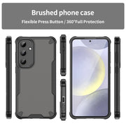 For Samsung Galaxy S25+ 5G Armor Glaze PC Hybrid TPU Phone Case(Black)