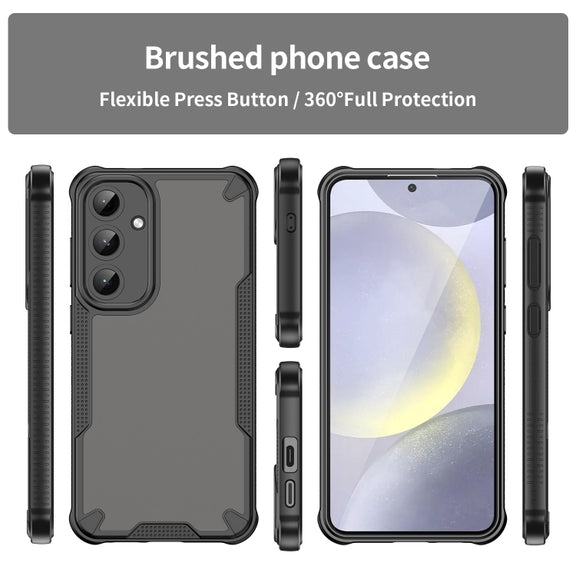 For Samsung Galaxy S25+ 5G Armor Glaze PC Hybrid TPU Phone Case(Black)