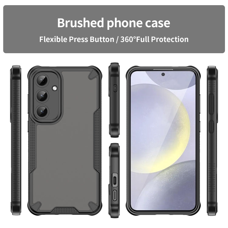 For Samsung Galaxy S25+ 5G Armor Glaze PC Hybrid TPU Phone Case(Black)