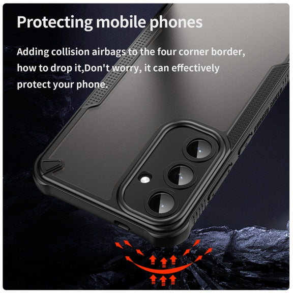 For Samsung Galaxy S25+ 5G Armor Glaze PC Hybrid TPU Phone Case(Black)
