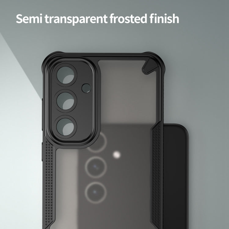 For Samsung Galaxy S25+ 5G Armor Glaze PC Hybrid TPU Phone Case(Black)
