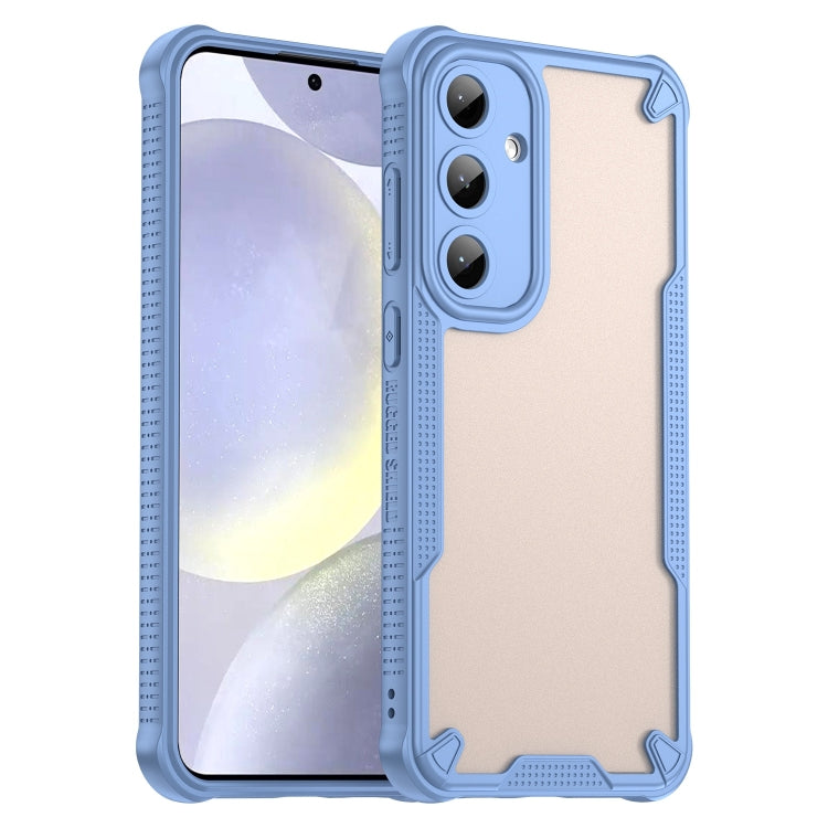 For Samsung Galaxy S25+ 5G Armor Glaze PC Hybrid TPU Phone Case(Blue)