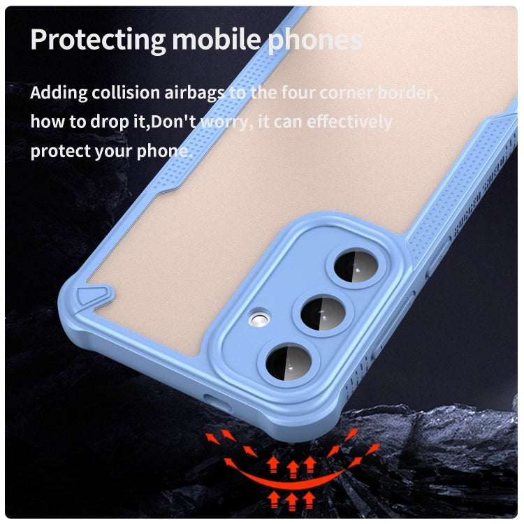 For Samsung Galaxy S25+ 5G Armor Glaze PC Hybrid TPU Phone Case(Blue)