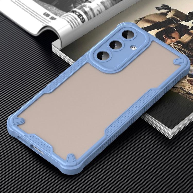 For Samsung Galaxy S25+ 5G Armor Glaze PC Hybrid TPU Phone Case(Blue)